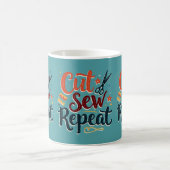 Mug Rétro "Couper Coudre Répéter" Conception pour les (Centre)