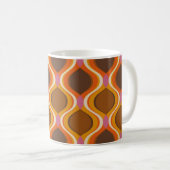 Mug Retro courbe sans couture motif. wallp style les a (Devant droit)