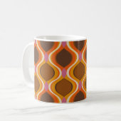 Mug Retro courbe sans couture motif. wallp style les a (Devant gauche)