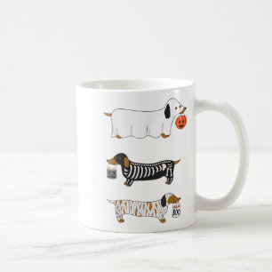 Mug Retro Dachshund Halloween Wiener Chien Citrouille