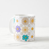 Mug Retro Daisy Motif Simple.01. Aucun groupe (Devant gauche)