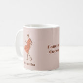 Mug Retro Dancing Queen Orange Nom personnalisé (Devant gauche)