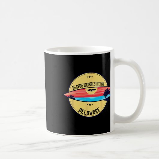 Mug Rétro Delaware Delaware Seashore State Park Plage (Droite)