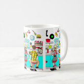 Mug Retro Diner Couple Holding Hand 1950's Era (Devant droit)