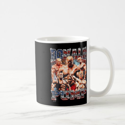 Mug Retro Donald Pump Gym Collage Photo Mème Drôle (Droite)