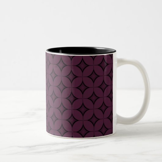 Mug rétro du centre-ville, violet foncé (Droit)