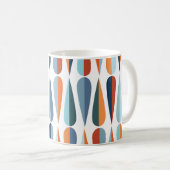 Mug Rétro du milieu du siècle, goutte forme motif. (Devant droit)