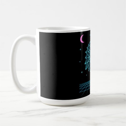 Mug Retro Eagle Synthwave - Prédateur Volant Néon (Gauche)