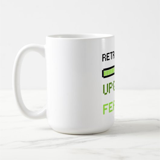 Mug Retro Edition Upgraded Features Pixel Art Gaming  (Gauche)