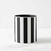 Mug Retro Elegant Black and White Stripe (Centre)