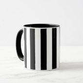 Mug Retro Elegant Black and White Stripe (Devant gauche)