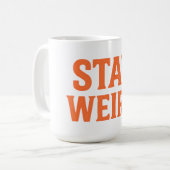 Mug Rétro en détresse Reste bizarre (Devant gauche)