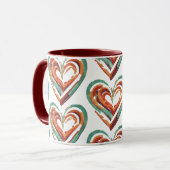 Mug Rétro en forme de coeur (Devant gauche)