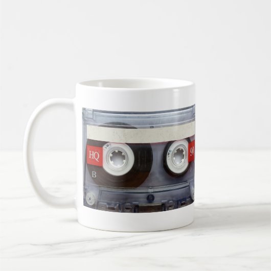 Mug Rétro enregistreur à cassettes d'amusement (Gauche)