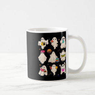 Mug Retro Enseignant Halloween Ghost Lire plus Livres