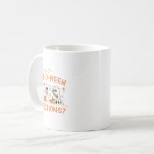Mug Retro Êtes-Vous Tombé O Ween Directions Enseignant (Devant gauche)