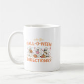 Mug Retro Êtes-Vous Tombé O Ween Directions Enseignant (Gauche)
