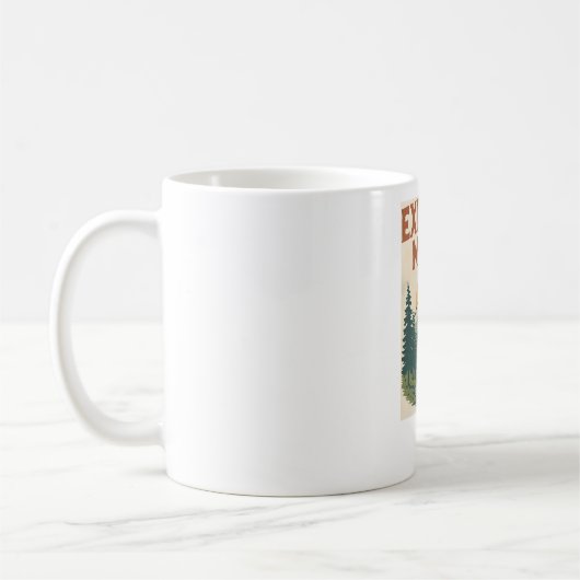 Mug Retro "Explore More" Mountain Adventure (Gauche)