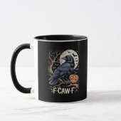 Mug Retro F-Caw-F Bird Crow Funny Crow Bird Cawing Gru (Gauche)