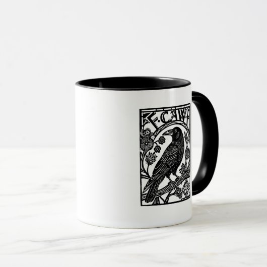Mug Retro F Caw F Crow Funny Saying Meme Design (Devant droit)