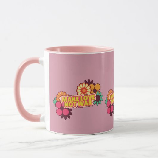 Mug Retro Faire l'amour pas la guerre (Gauche)