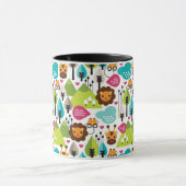 Mug rétro faune de lion de safari d'enfants (Centre)