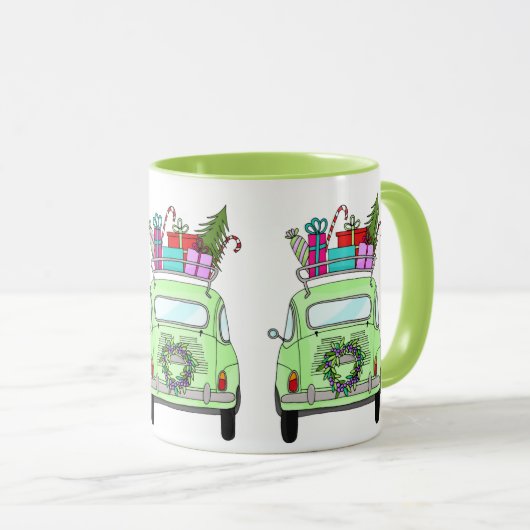 Mug Rétro Fiat 500 (Devant droit)