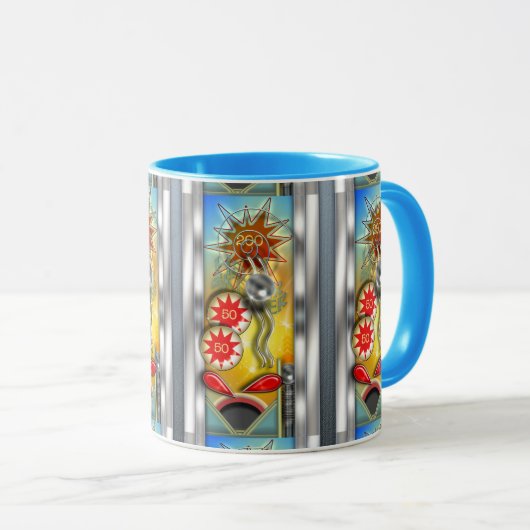 Mug Rétro flipper drôle (Devant droit)
