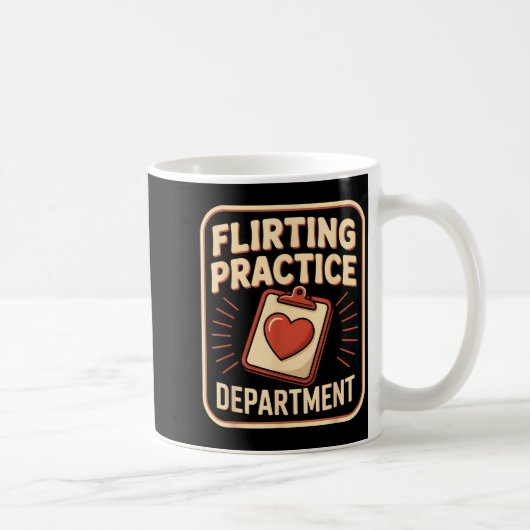 Mug Retro Flirting Practice Department Funny Valentine (Droite)