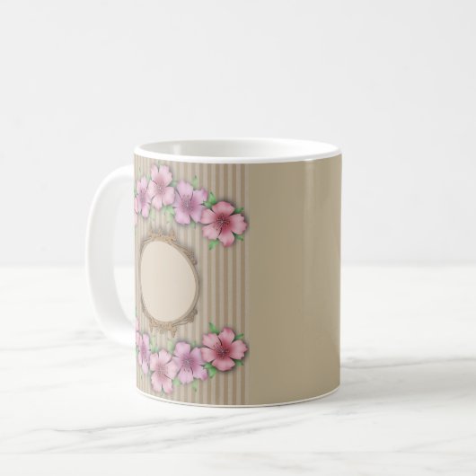 Mug Rétro , floral (Devant gauche)