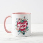 Mug Retro Floral amour Valentine's Day Café (Gauche)