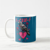 Mug Retro Floral Heart Raven F-caw-f Anti Valentin's D (Gauche)