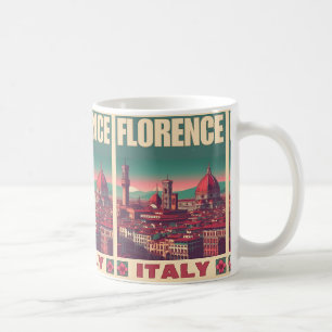 Mug Retro Florence, firenze italie cadeaux de voyage