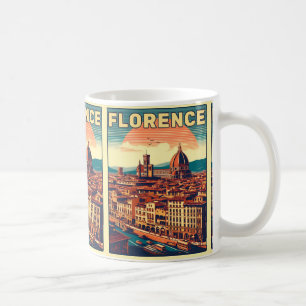 Mug Retro Florence, firenze italie cadeaux de voyage