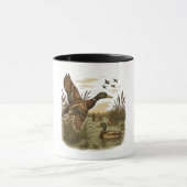 Mug Retro-Flying-Mallard-Duck-Hunting (Centre)