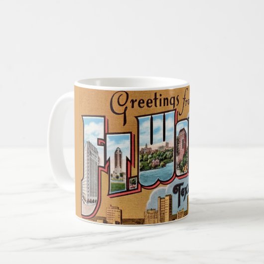 Mug Rétro Fort Worth TX (Devant gauche)