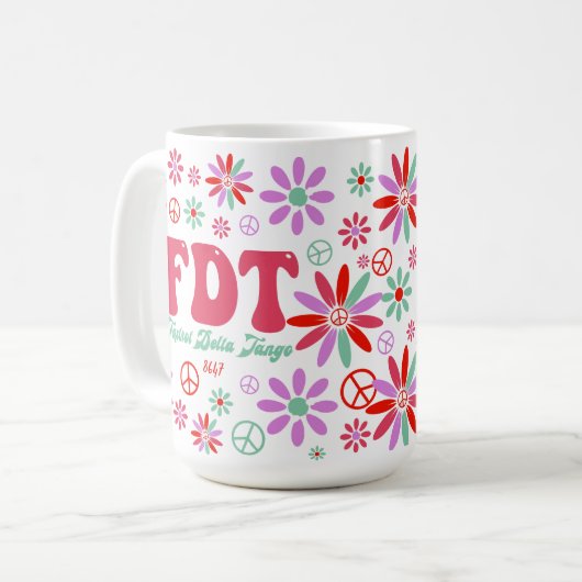 Mug Retro Foxtrot Delta Tango (Devant gauche)