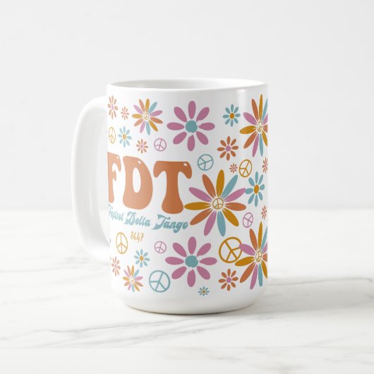 Mug Retro Foxtrot Delta Tango (Devant gauche)