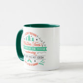 Mug Retro frais coupe arbres de Noël Annonce (Devant gauche)