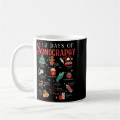 Mug Retro Funny 12 Days Of Sonography Ultrasound Tech (Gauche)