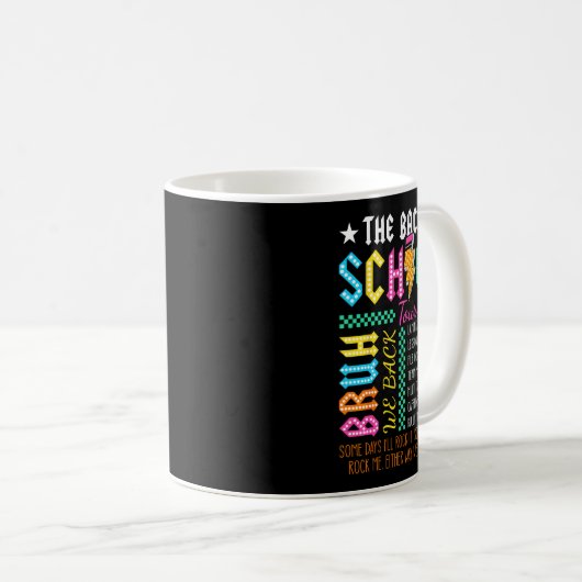 Mug Retro Funny Back To School Tour Teacher Lightning (Devant droit)