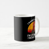 Mug Retro Funny Chicken Lover Gift – I Raise Chickens (Devant droit)