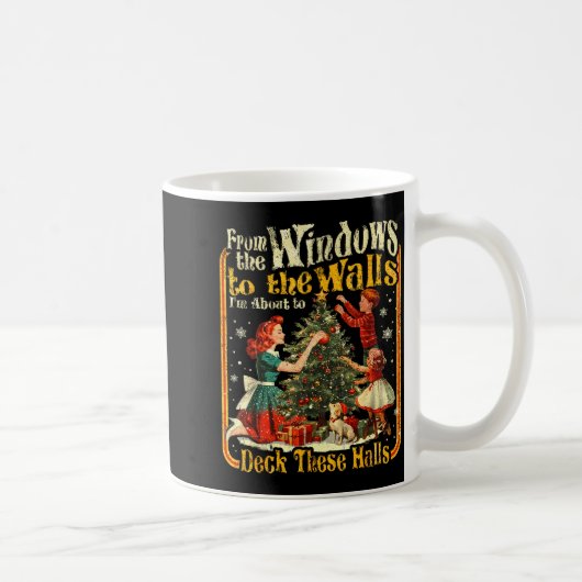 Mug Retro Funny Christmas Holiday From The Windows To (Droite)