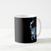 Mug Retro Funny Denim Patch Animal Cat  (Devant droit)