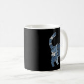 Mug Retro Funny Denim Patch Animal Cat Print  (Devant droit)