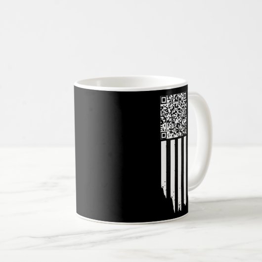 Mug Retro Funny Qr Trump Code de danse (Devant droit)
