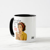 Mug Retro Funny Sans Citation Inspirationnelle Café (Devant gauche)