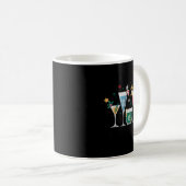 Mug Retro Funny Santa's Little Helper Martini Merry Ch (Devant droit)