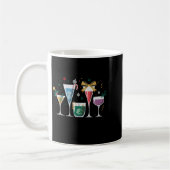 Mug Retro Funny Santa's Little Helper Martini Merry Ch (Gauche)