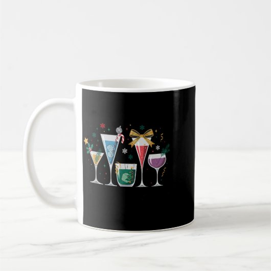 Mug Retro Funny Santa's Little Helper Martini Merry Ch (Gauche)